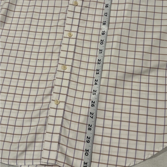 Peter Millar Nanoluxe shirt button down plaid sz M long sleeves 100% cotton - Picture 6 of 10